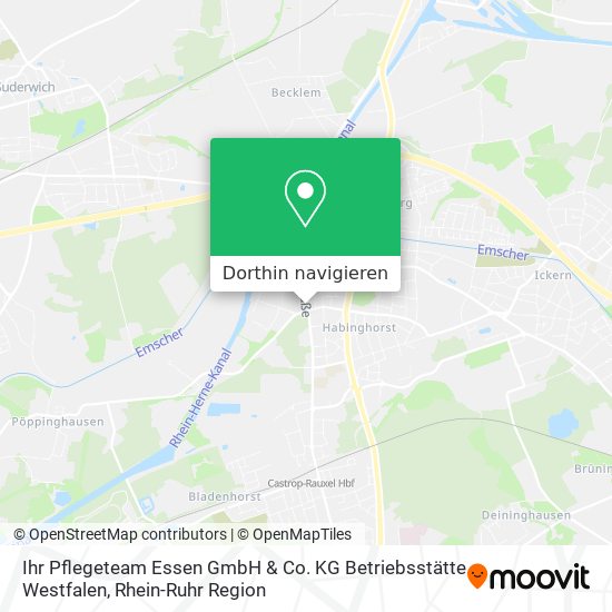 Ihr Pflegeteam Essen GmbH & Co. KG Betriebsstätte Westfalen Karte