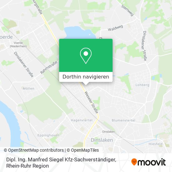 Dipl. Ing. Manfred Siegel Kfz-Sachverständiger Karte