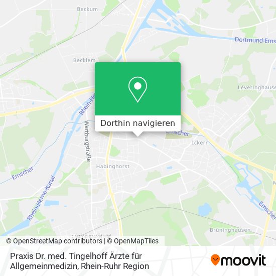 Praxis Dr. med. Tingelhoff Ärzte für Allgemeinmedizin Karte