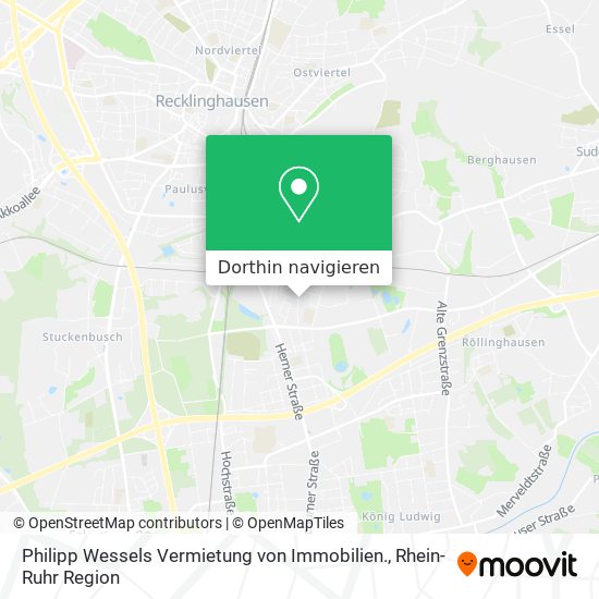 Philipp Wessels Vermietung von Immobilien. Karte