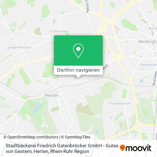 Stadtbäckerei Friedrich Gatenbröcker GmbH - Gutes von Gestern, Herten Karte
