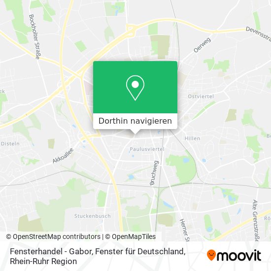 Fensterhandel - Gabor, Fenster für Deutschland Karte