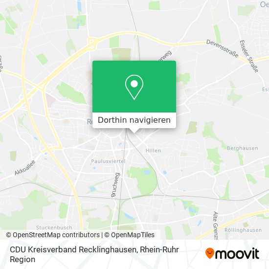 CDU Kreisverband Recklinghausen Karte