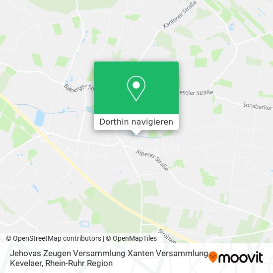 Jehovas Zeugen Versammlung Xanten Versammlung Kevelaer Karte