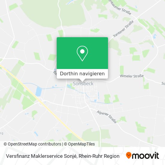 Versfinanz Maklerservice Sonjé Karte
