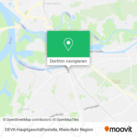 DEVK-Hauptgeschäftsstelle Karte
