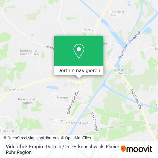 Videothek Empire Datteln /Oer-Erkenschwick Karte