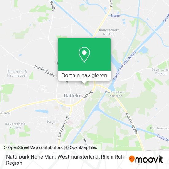 Naturpark Hohe Mark Westmünsterland Karte