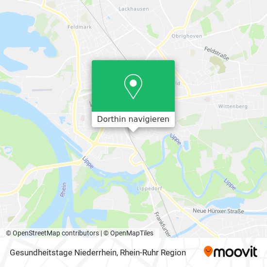 Gesundheitstage Niederrhein Karte