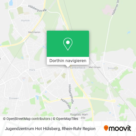 Jugendzentrum Hot Hülsberg Karte