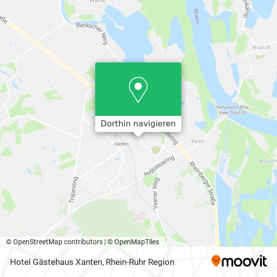 Hotel Gästehaus Xanten Karte