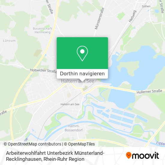 Arbeiterwohlfahrt Unterbezirk Münsterland-Recklinghausen Karte