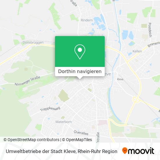 Umweltbetriebe der Stadt Kleve Karte