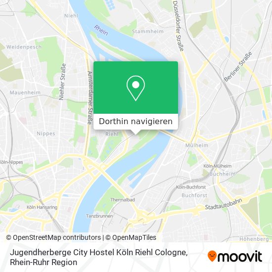 Jugendherberge City Hostel Köln Riehl Cologne Karte