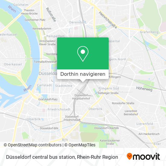 Düsseldorf central bus station Karte