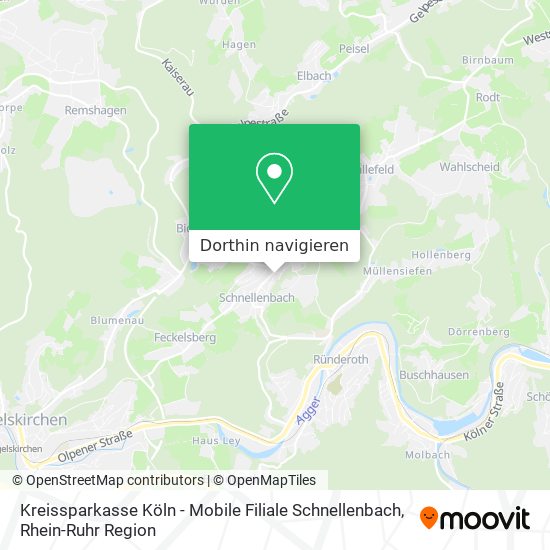 Kreissparkasse Köln - Mobile Filiale Schnellenbach Karte