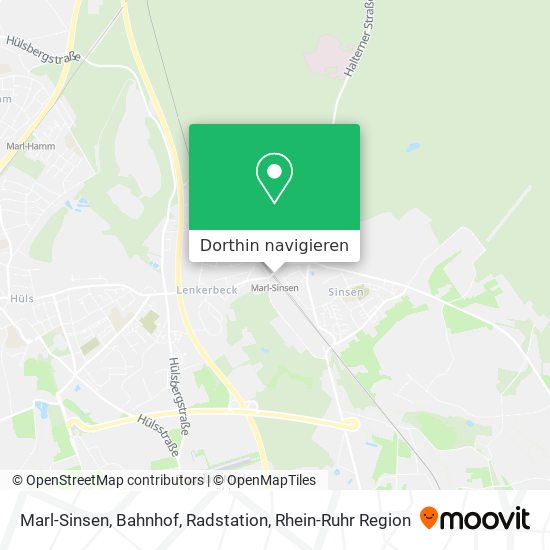 Marl-Sinsen, Bahnhof, Radstation Karte