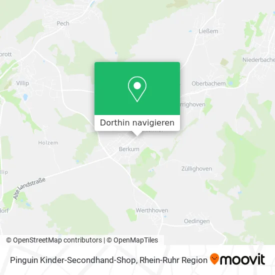 Pinguin Kinder-Secondhand-Shop Karte