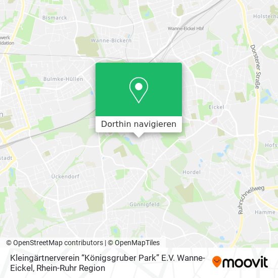 Kleingärtnerverein “Königsgruber Park” E.V. Wanne-Eickel Karte