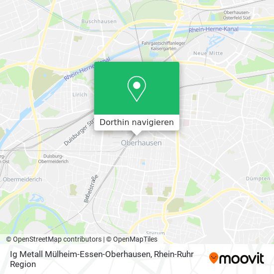 Ig Metall Mülheim-Essen-Oberhausen Karte