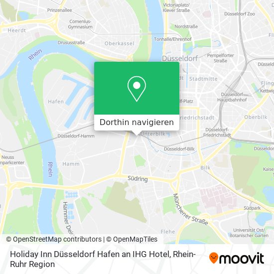 Holiday Inn Düsseldorf Hafen an IHG Hotel Karte