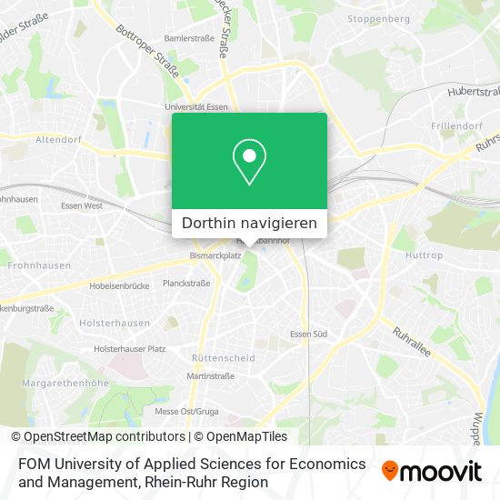 FOM University of Applied Sciences for Economics and Management Karte