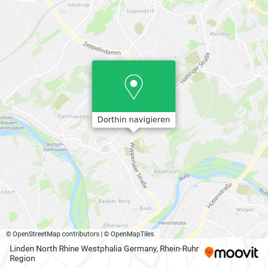 Linden North Rhine Westphalia Germany Karte