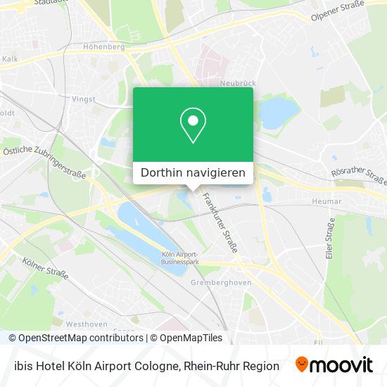 ibis Hotel Köln Airport Cologne Karte
