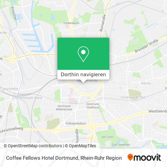 Coffee Fellows Hotel Dortmund Karte