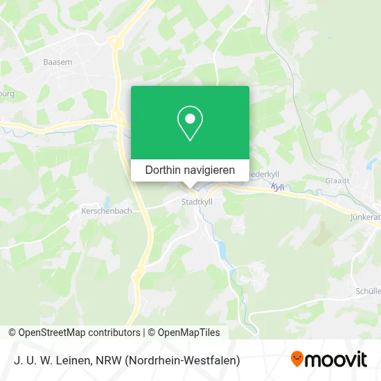J. U. W. Leinen Karte