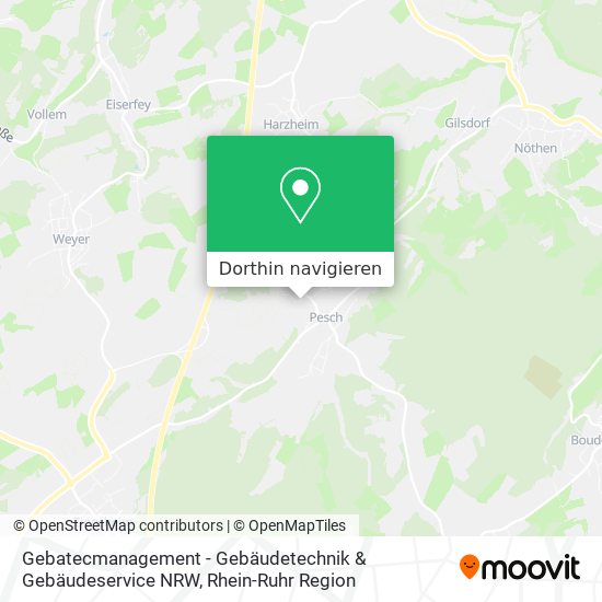 Gebatecmanagement - Gebäudetechnik & Gebäudeservice NRW Karte