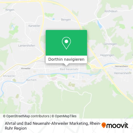 Ahrtal und Bad Neuenahr-Ahrweiler Marketing Karte