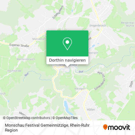 Wie komme ich zu Monschau Festival Gemeinnützige mit dem Bus oder der Bahn?