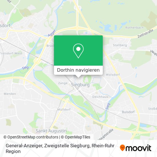 General-Anzeiger, Zweigstelle Siegburg Karte