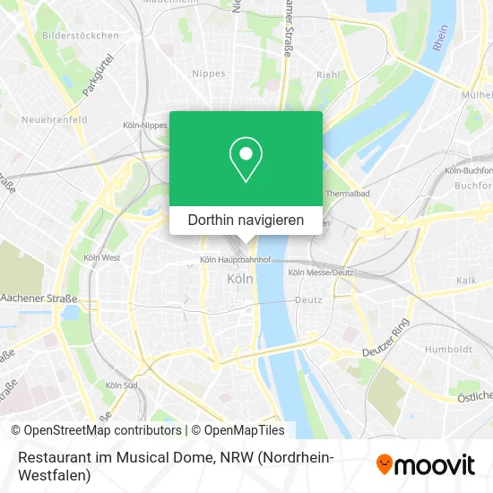 Restaurant im Musical Dome Karte