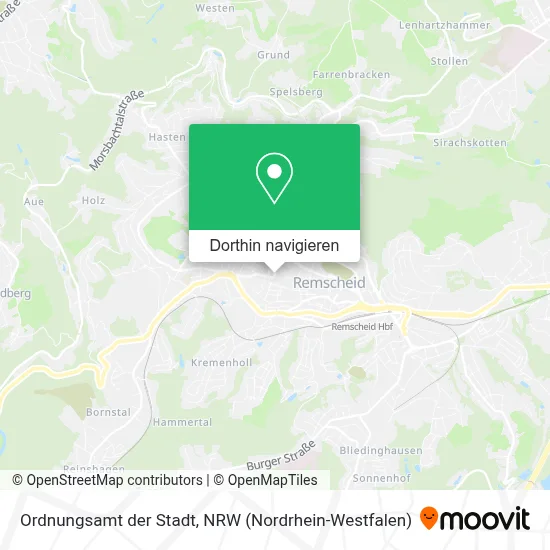 Ordnungsamt der Stadt Karte