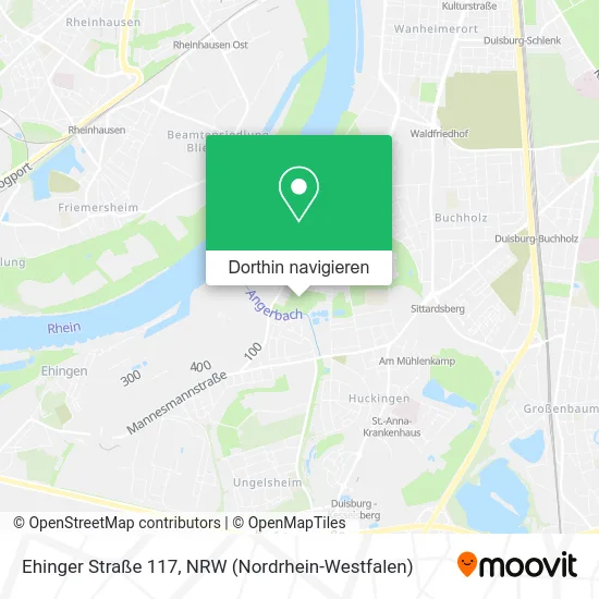 Ehinger Straße 117 Karte