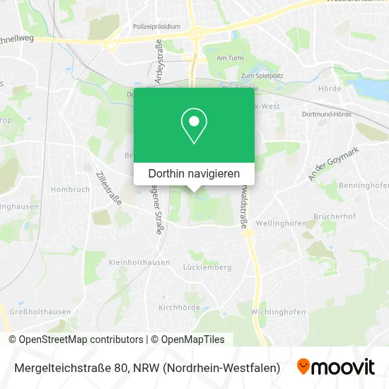 Mergelteichstraße 80 Karte