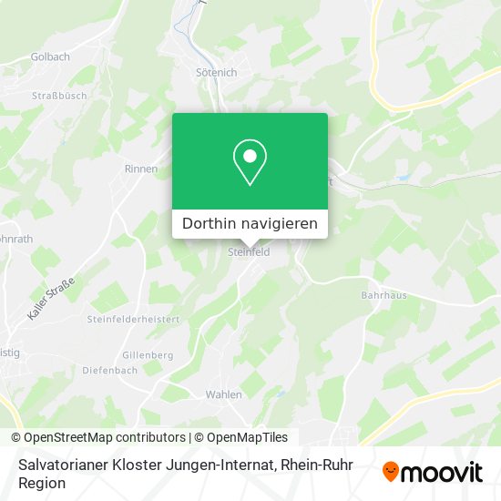 Salvatorianer Kloster Jungen-Internat Karte