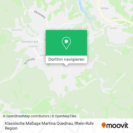 Klassische Maßage Martina Quednau Karte