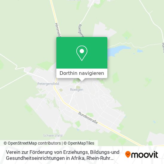 Verein zur Förderung von Erziehungs, Bildungs-und Gesundheitseinrichtungen in Afrika Karte