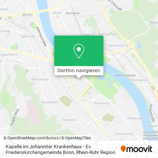 Kapelle im Johanniter Krankenhaus - Ev. Friedenskirchengemeinde Bonn Karte