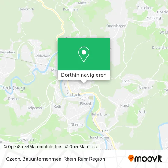 Czech, Bauunternehmen Karte