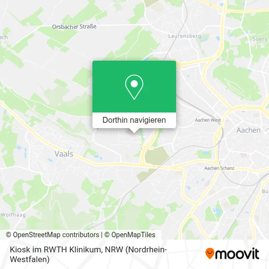 Kiosk im RWTH Klinikum Karte