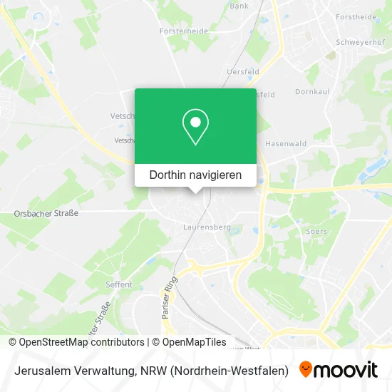 Jerusalem Verwaltung Karte