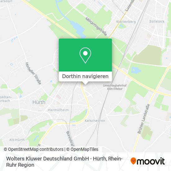 Wolters Kluwer Deutschland GmbH - Hürth Karte