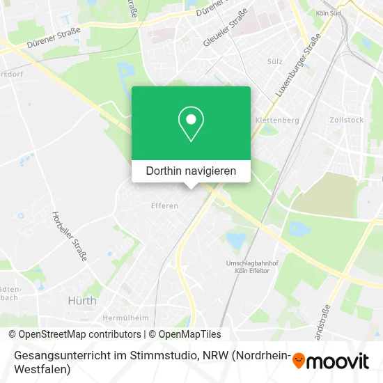 Gesangsunterricht im Stimmstudio Karte