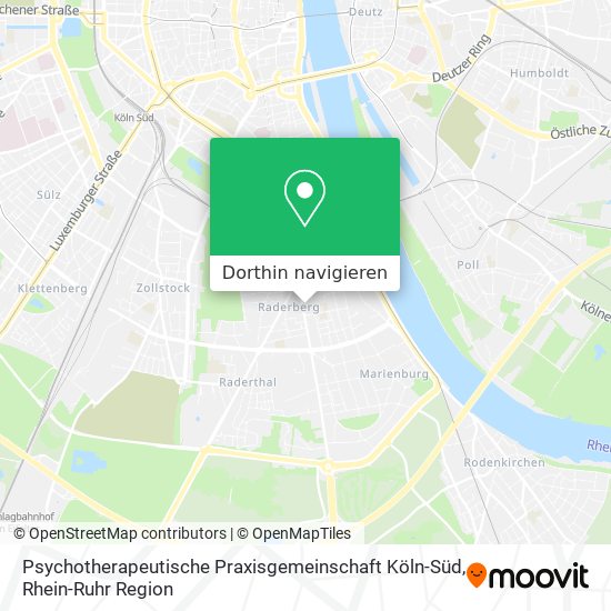 Psychotherapeutische Praxisgemeinschaft Köln-Süd Karte