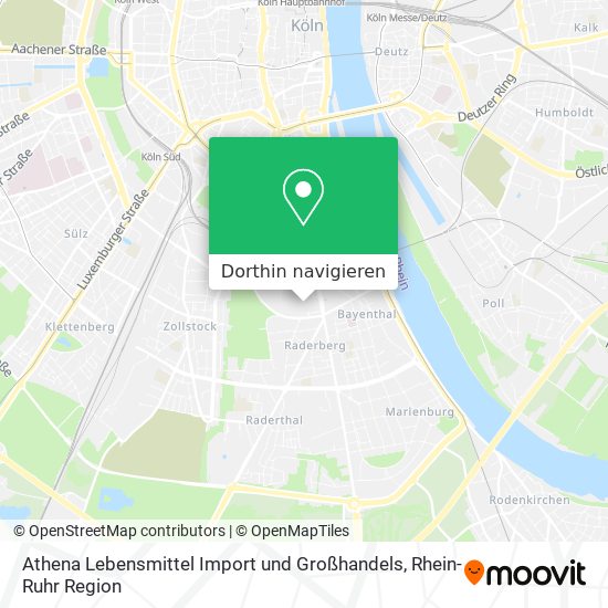 Athena Lebensmittel Import und Großhandels Karte