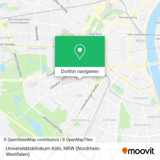 Universitätsklinikum Köln Karte